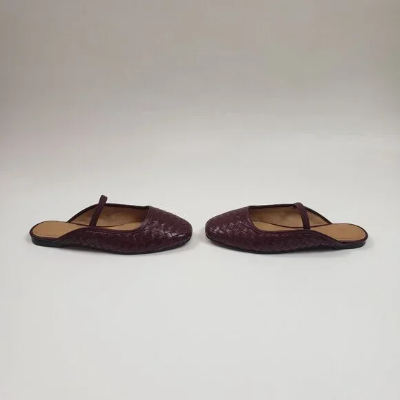 Madewell Burgundy Woven Leather Mary Jane Flats - Picture 7 of 16